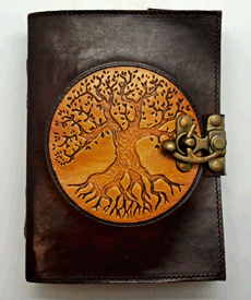 Two Tone Tree of Life Leather Embossed Journal